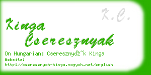 kinga cseresznyak business card